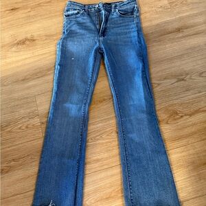 Just Black Women's Flare Jeans in Blue Wash